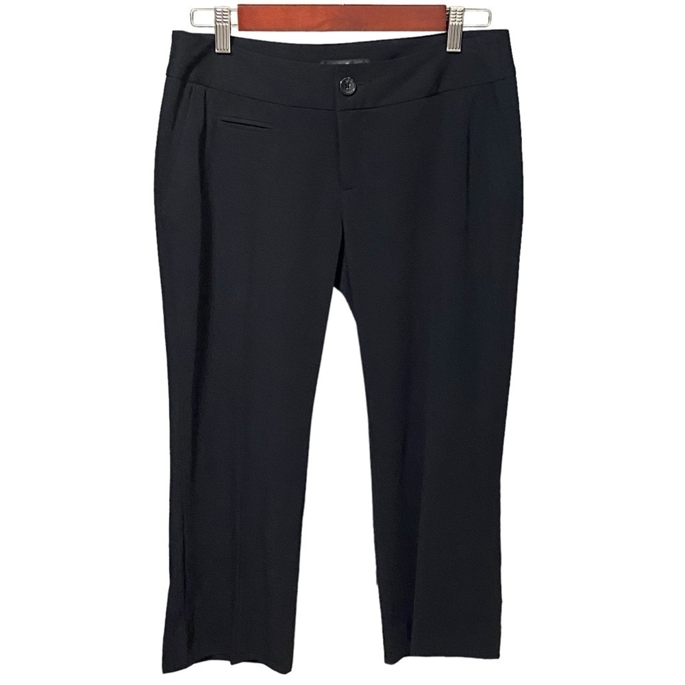 Mossimo Black Cropped Pants Size 4 Modern Fit Stretch Minimalist Business Casual